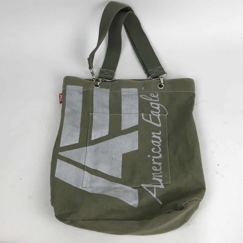 American eagle green canvas shoulder bag AEO